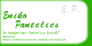 eniko pantelics business card